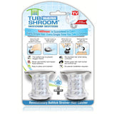 TubShroom Tub Drain Hair Catcher, Chrome – for Bathroom Drains, Fits 1.5” – 1.75” Bathtub and Shower Drains, White