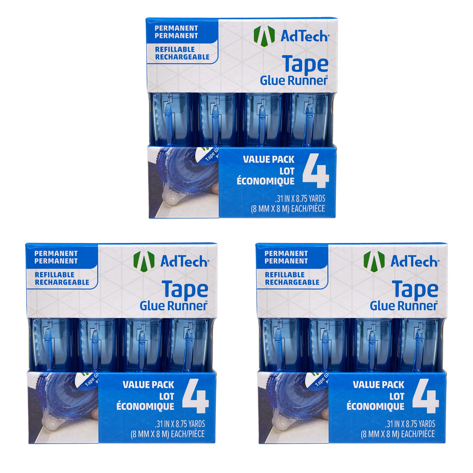 AdTech 5603 Permanent Crafter's Tape, 0.31" x 315", Pack of 4