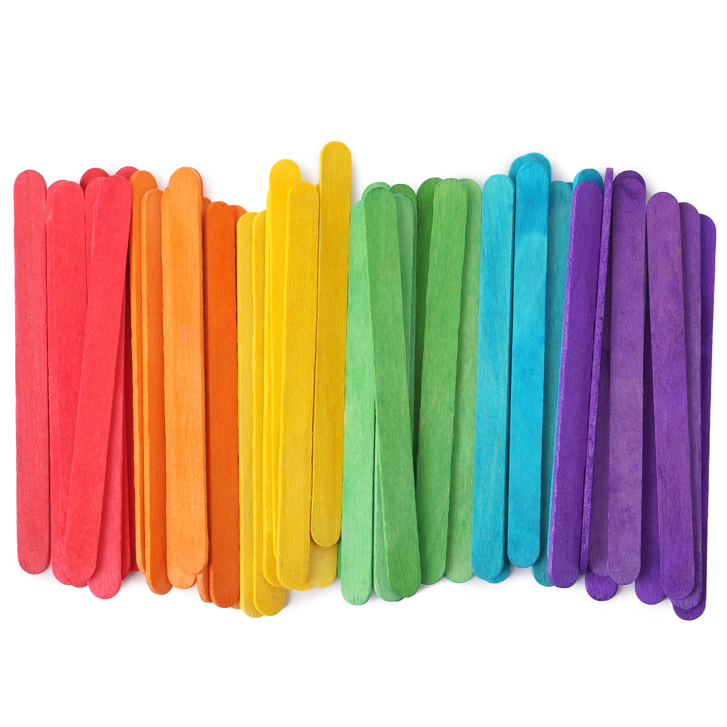 Mr. Pen- Colored Popsicle Sticks, Wooden Rainbow Colored Popsicle Sticks for Crafts, 200 Pack, 4.5 Inch