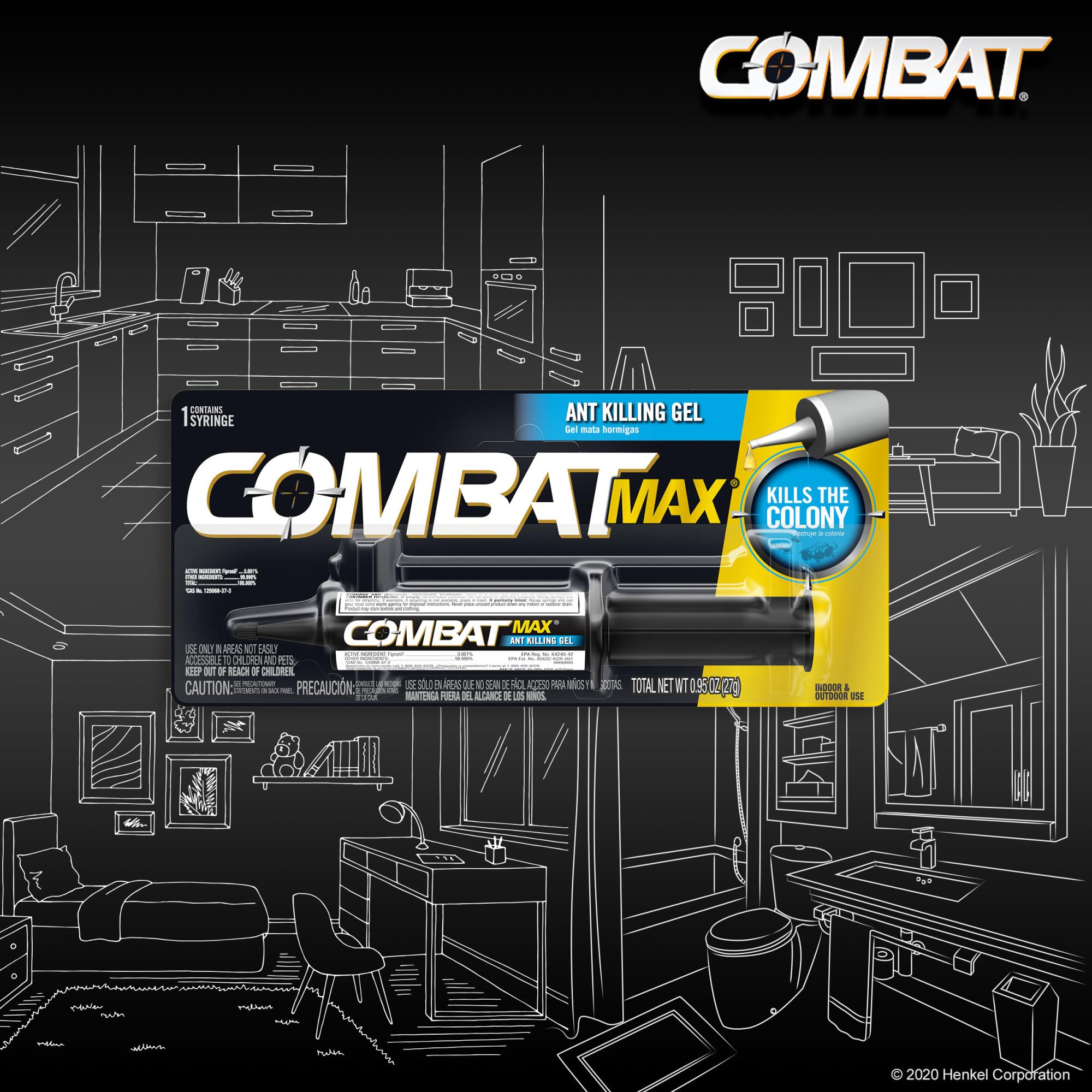 Combat Indoor and Outdoor Ant Killing Gel, 27 Gram