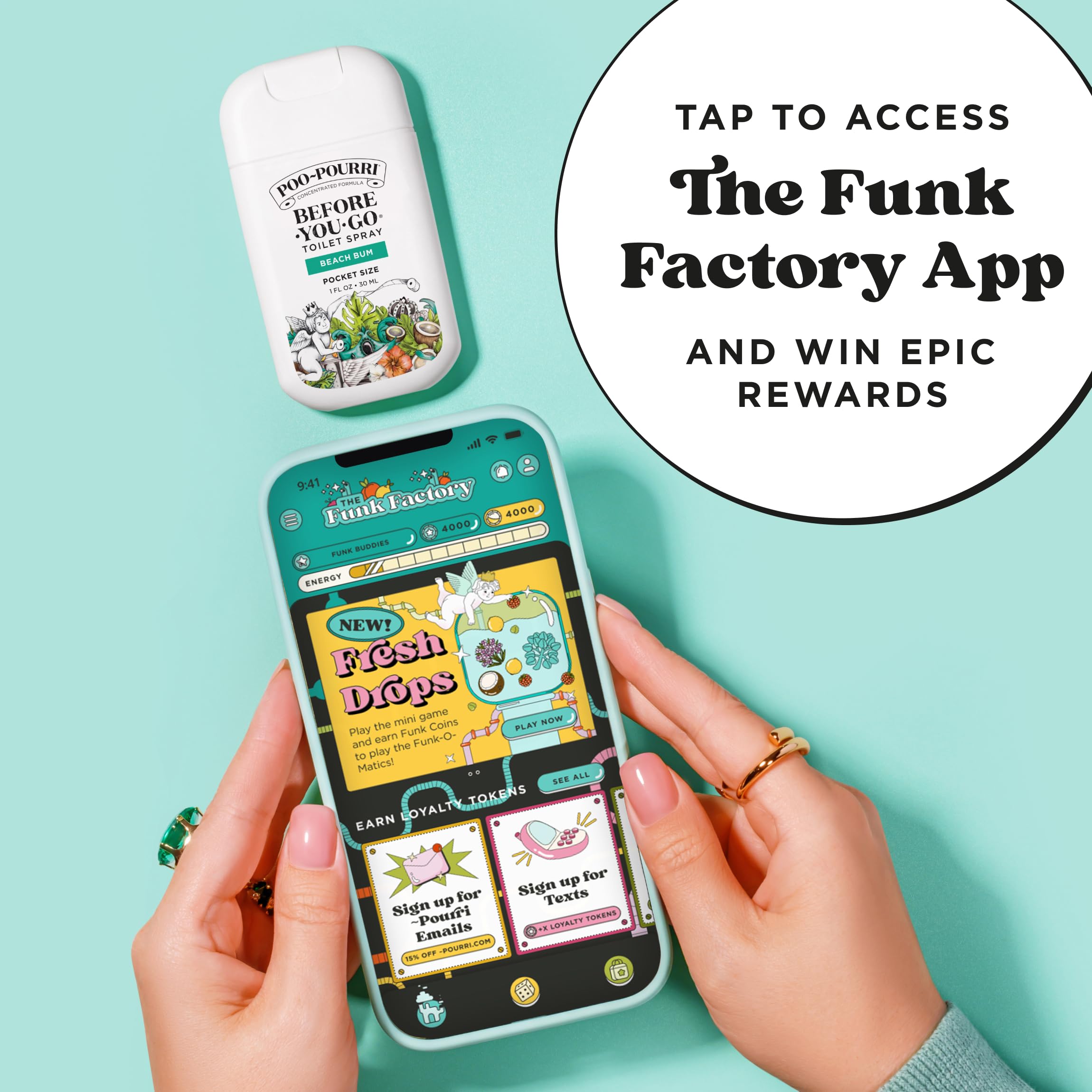 Poo-Pourri Before-You-Go Pocket Toilet Spray, Travel Essentials, Beach Bum, 1 Fl Oz, Up to 50 Uses, On-The-Go Bathroom Odor Deodorizer with Essential Oils, TSA Approved Size, Coconut Orchid Scent