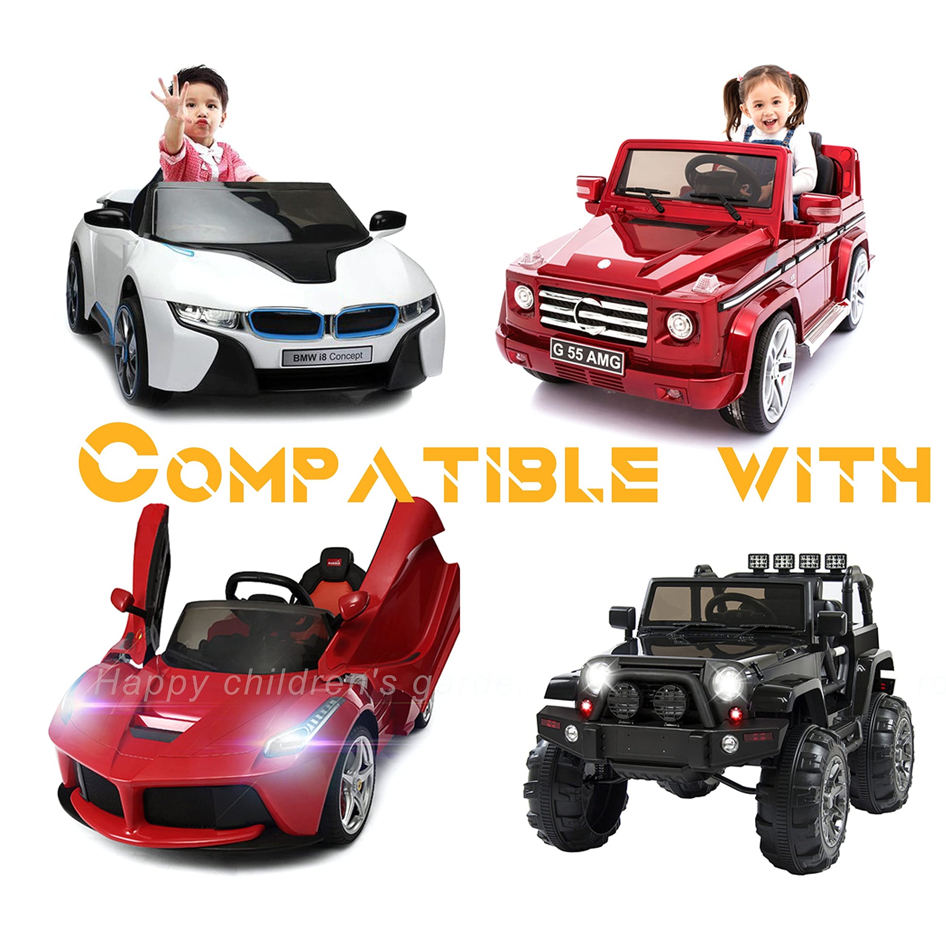 12 Volt Battery Charger for Ride On Toys 12V Kids Ride On Car Charger for Best Choice Products Wrangler SUV Kid Trax Dynacraft Toy Car 12v Universal Charger baby electric Battery Power Supplies