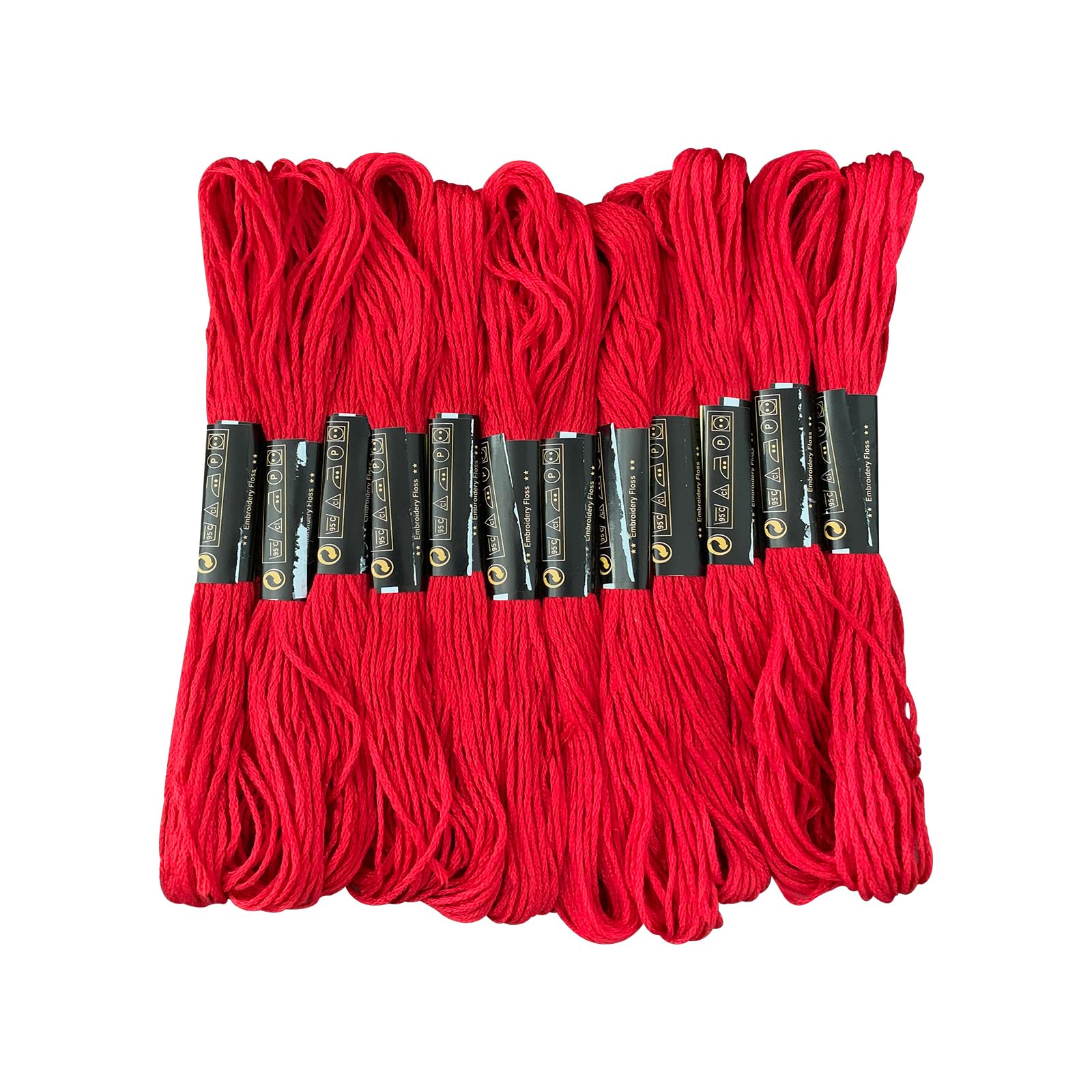 12 Skeins Embroidery Floss Black Color, Friendship Bracelet String Cross Stitch Embroidery Thread Floss Bracelet Making Yarn, Craft Floss（Black）