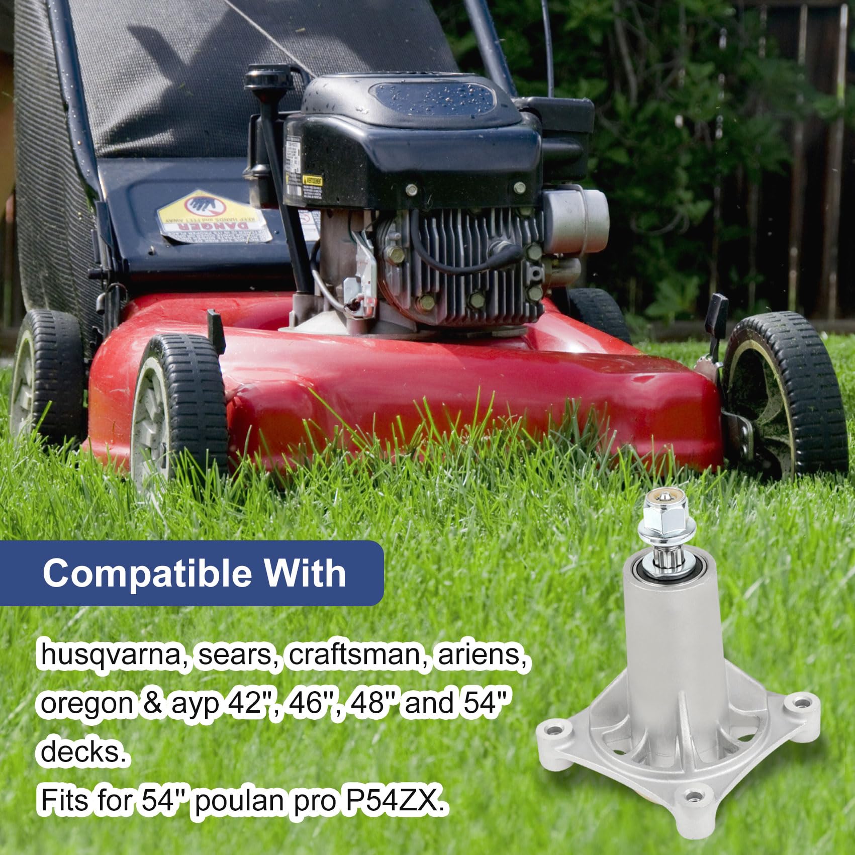 187292 192870 532187281 532187292 567253301 587819701 587125401 Husqvarna yth22v46 yth24v48 Spindle 187292 Mandrel Assembly Husqvarna 42" 46" 48" 54" Mower Deck Spindle Craftsman 2200 567253301