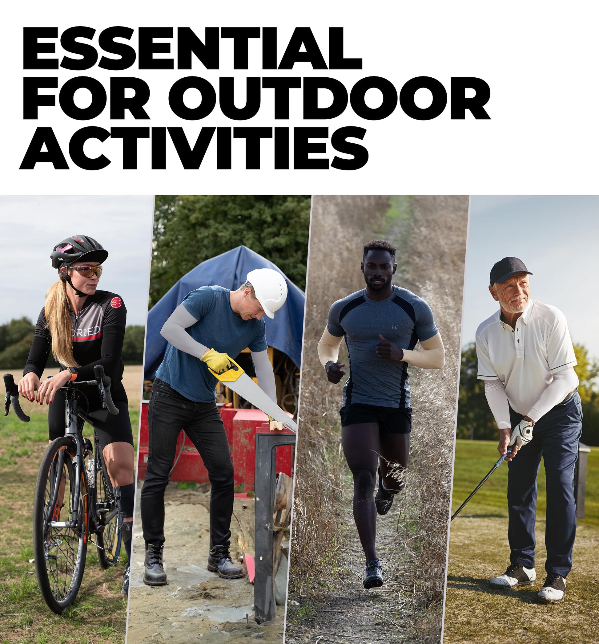 Tough Outdoors UV Arm Sleeves for Men and Women - Sun Protection Sleeves - Compression, Golf, Baseball, Cooling, Tattoo Arm Sleeve - Mangas Para El Sol Para Hombre