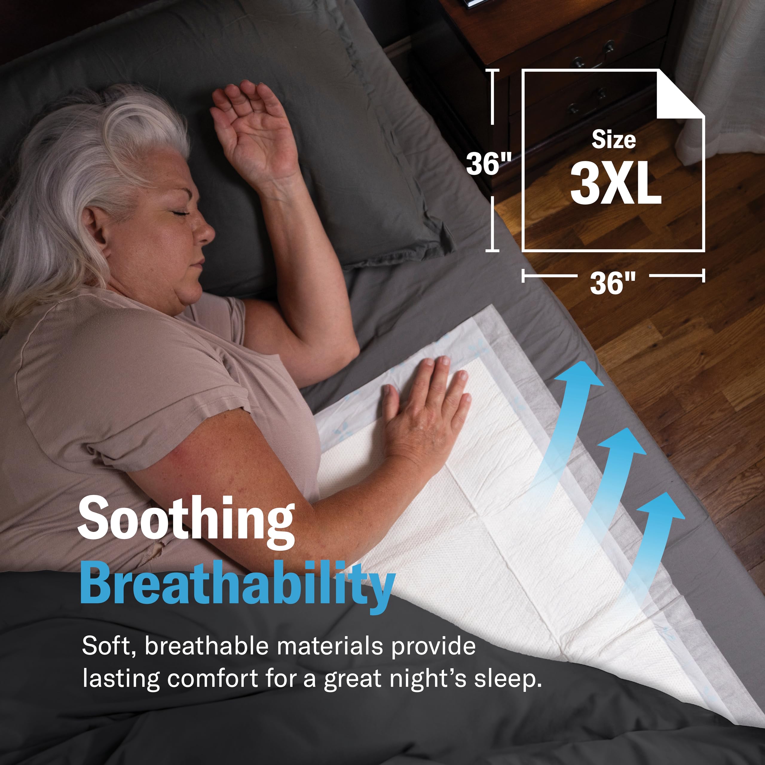 Curera Chucks MAX Hospital Bed Pads Disposable Adult 36 x 36 Breathable Incontinence Pads - XXX-Large Pee Pads for Adults - Heavy Duty Absorbency Underpads - 400 Lbs. Patient Repositioning [20 Count]