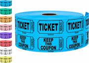 1000 Tacticai Raffle Tickets, Blue (8 Color Selection), Double Roll, Ticket for Events, Entry, Class Reward, Fundraiser & Prizes