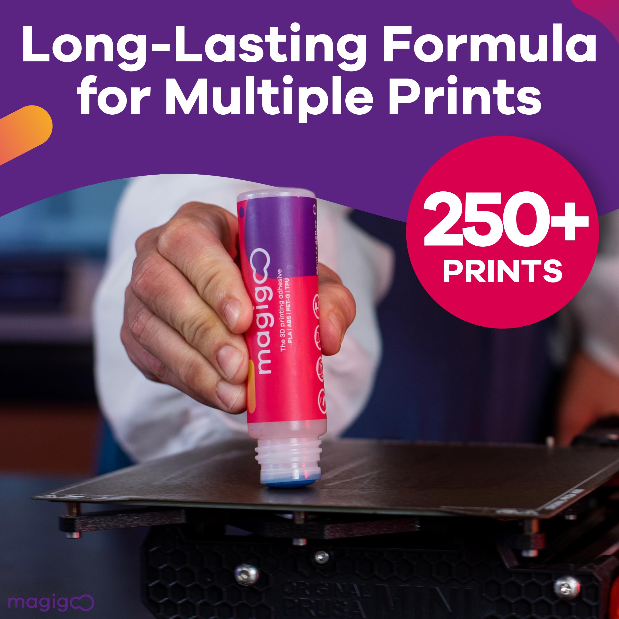 Magigoo - MO2016 All-in-One 3D Printer Adhesive Glue - ABS, PLA, PETG, HIPS, and TPU Flex Filament on Glass, Flex Plate, PEI, Buildtak, Kapton - 3D Printing Accessories, Supplies, and Materials (50mL)