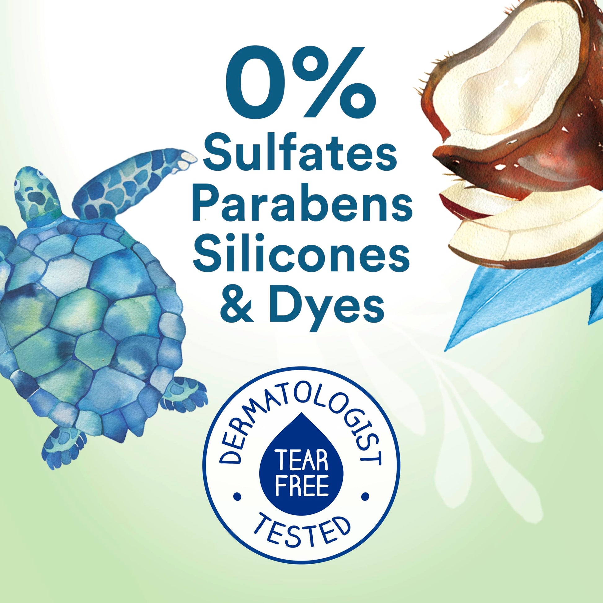 Suave Kids Natural Coconut Oil 3-in-1 Tear Free, Body Wash, Shampoo and Conditioners, No Sulfates, No Parabens, No Silicones, No Dyes, 16.5 Oz Pack of 4