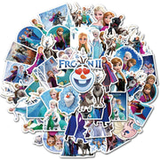 50Pcs Frozen Stickers Waterproof Vinyl Stickers for Water Bottle Luggage Bike Car Decals Anna and Elsa Stickers for Kids(Frozen)
