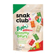 Snak Club Tajin Gummy Bears, Assorted Fruit Candy Gummies with Chili and Lime Seasoning, Mild, Gluten-Free and Vegan Snacks, 9 oz Resealable Bag