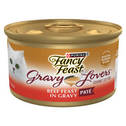 Purina Fancy Feast Gravy Lovers Beef Feast Pate in Wet Cat Food Gravy - (Pack of 24) 3 oz. Cans