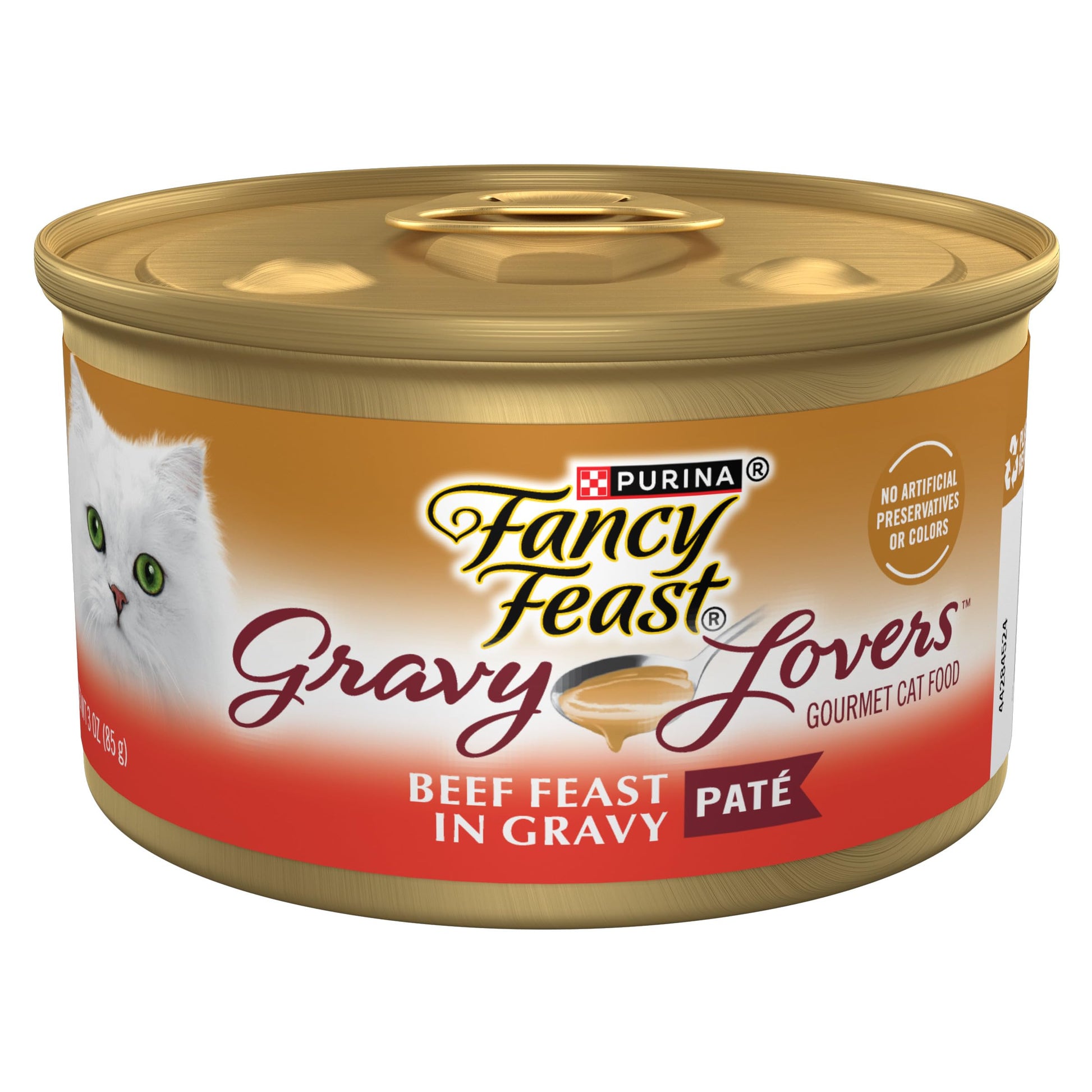 Purina Fancy Feast Gravy Lovers Beef Feast Pate in Wet Cat Food Gravy - (Pack of 24) 3 oz. Cans