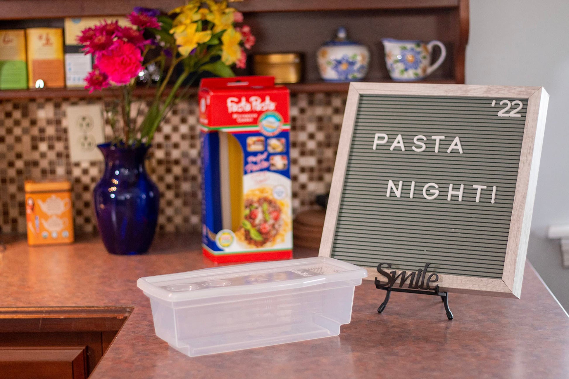 The Original Fasta Pasta Microwave Cooker with Lid & Built-in Strainer-No More Messes, Waiting for Water to Boil, or Sticky Noodles-Perfect Al Dente Pasta Every time- Patented Design, It Really Works