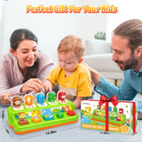 Duchong Interactive Pop Up Toys, Montessori Cause and Effect Toys for 1 Year Old Boy Girl, Early Learning Toys with Music & Light, STEM Toys Gifts for Infant Baby Toddler 9-12-18 Months