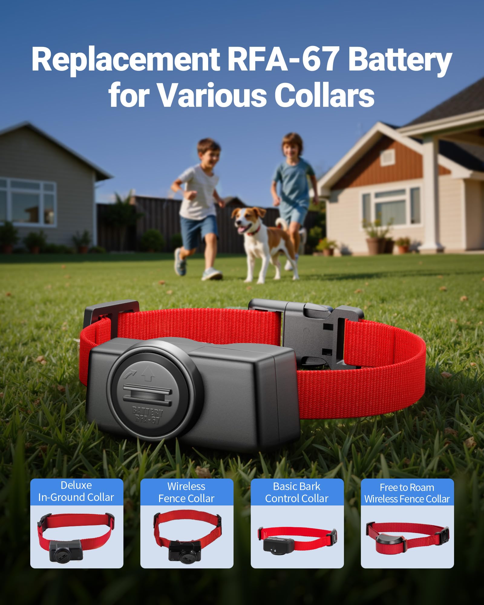 EBL RFA-67 RFA-67D-11 6 Volt Pet Collar Replacement Batteries 10 Pack, Ultra Long-Lasting & Waterproof Compatible with PetSafe 6V Lithium Battery Specific Dog Receiver Collars