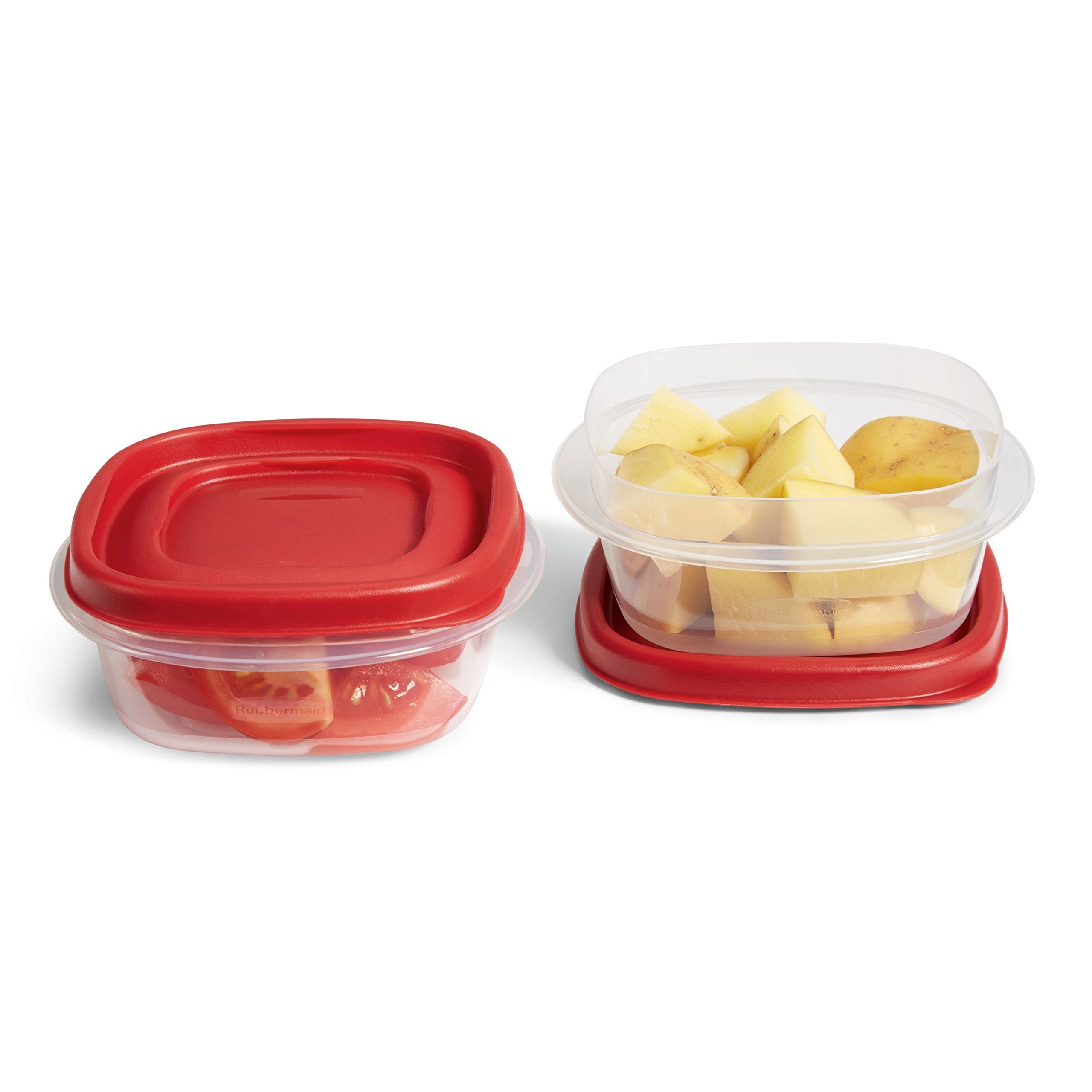 Rubbermaid Easy Find Lids Food Storage Containers, 1.25 Cup, Racer Red, 4-Piece Set