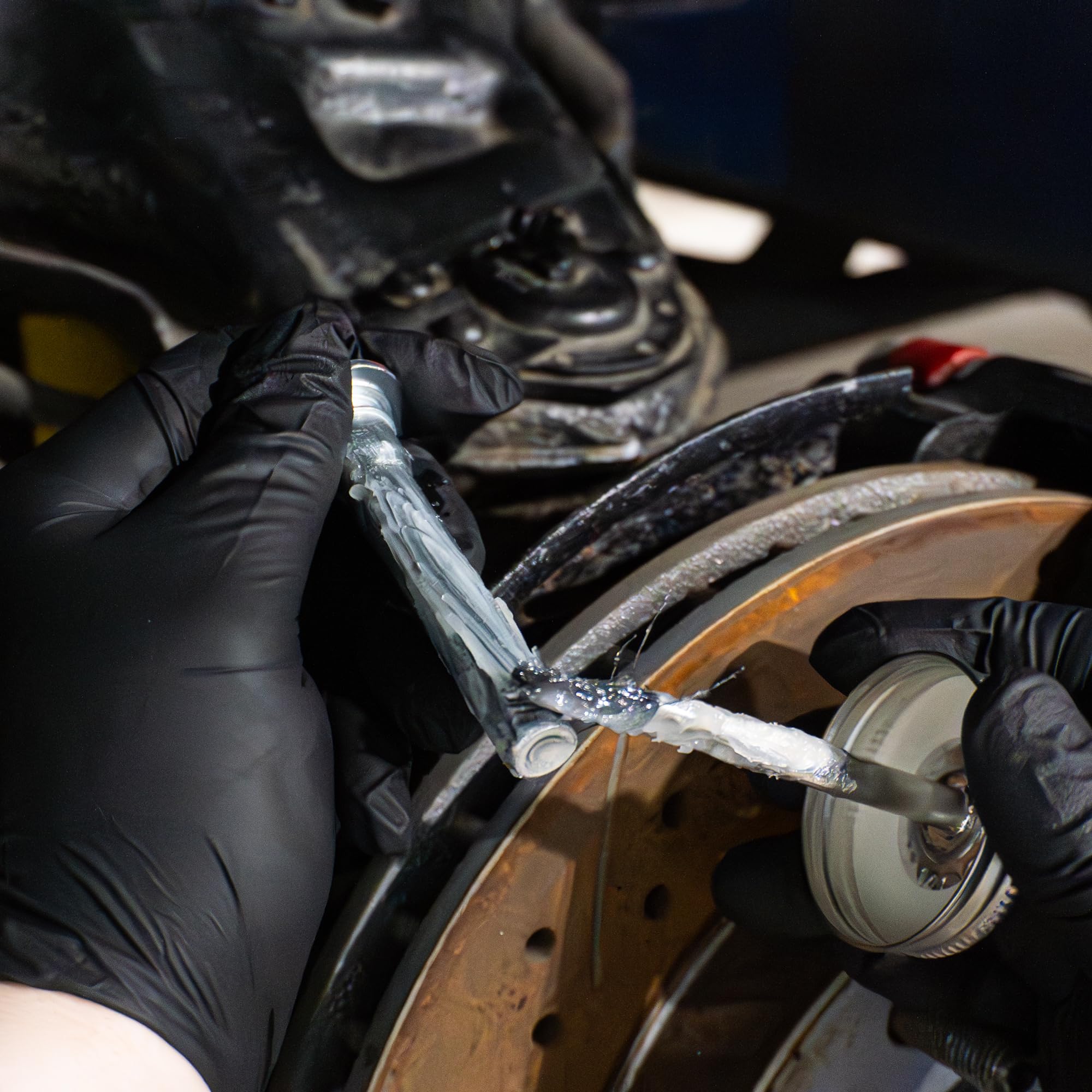 AGS Automotive Solutions 4oz Brush Top SIL-Glyde Silicone Brake Grease - Premium Brake Caliper Grease and Brake Lubricant for Optimal Performance and Longevity