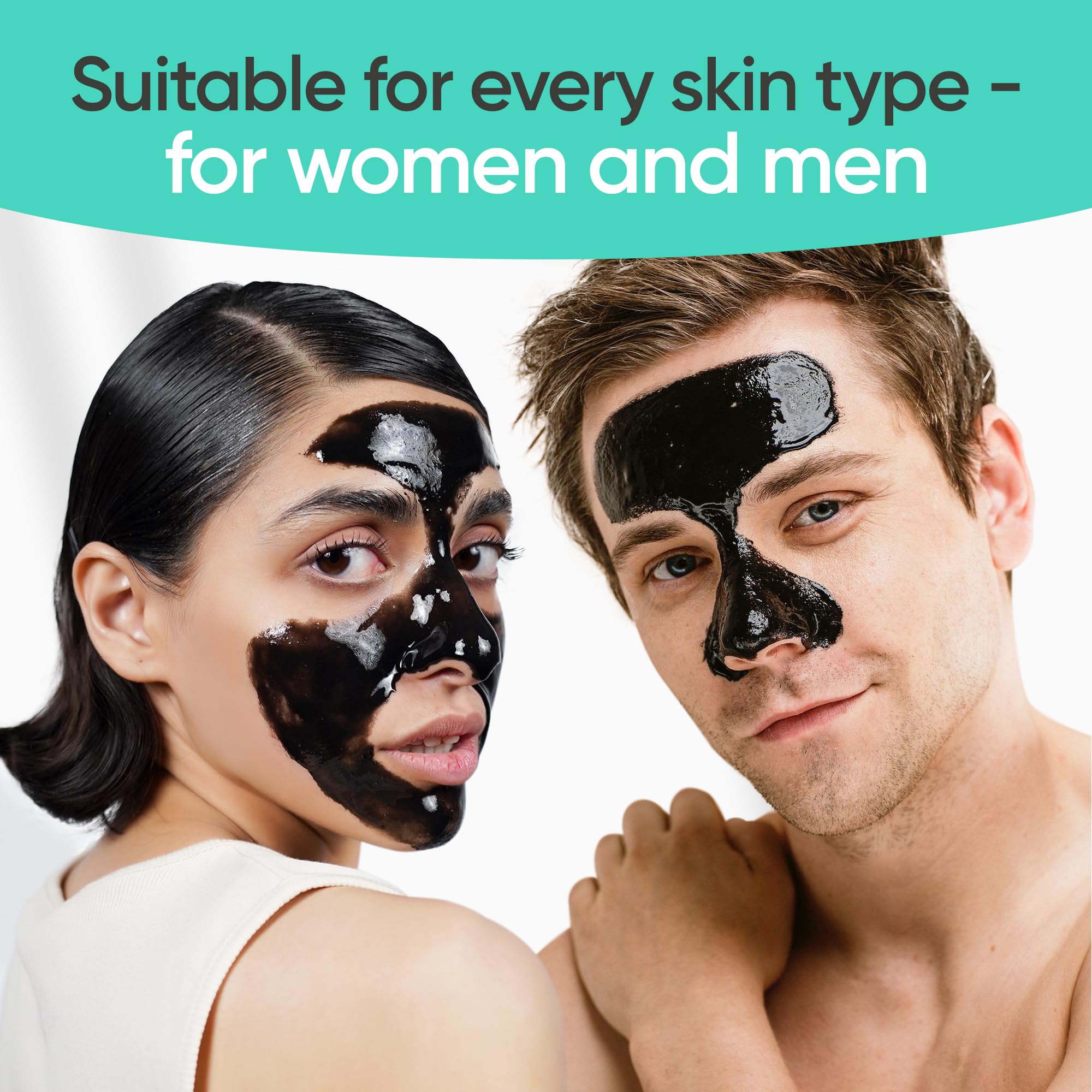 SUNATORIA Blackhead Remover Mask - for Women and Men - Activated Charcoal Peel Off Face Mask - Deep Pore Cleaner Nose Blackhead Remover Pore Release - Black Head Remover for Face Care