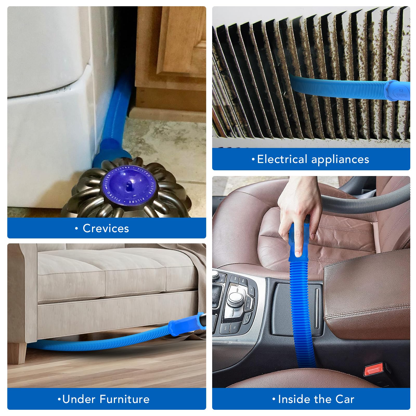 Sealegend Dryer Vent Cleaner Kit Vacuum Hose Attachment Compatible with Most Vacuum Cleaner, Quickly Lint Remover Cleaning Supplies