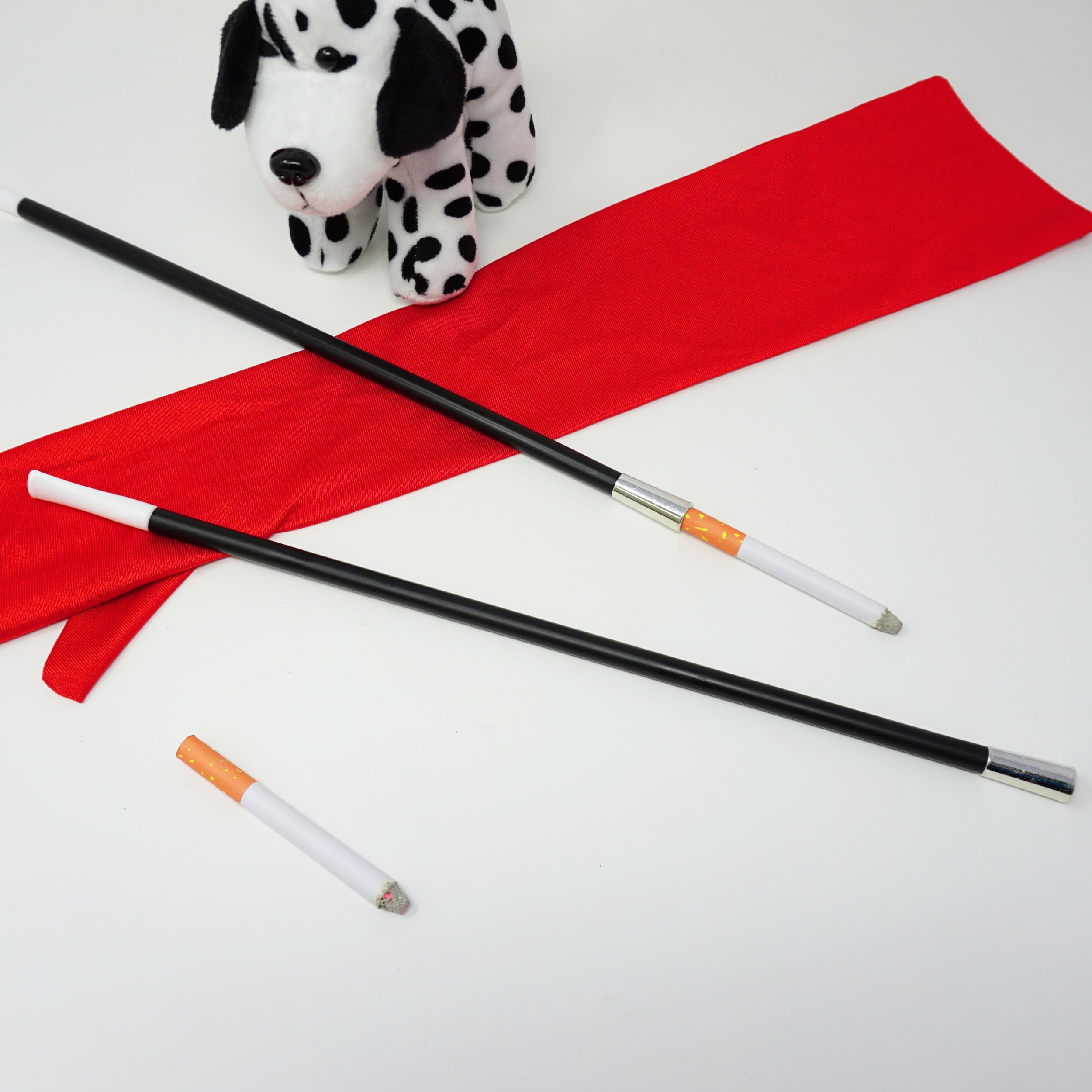 4E's Novelty 2 Long Cigarette Holders & 2 Fake Puff Cigarettes with Smoke for Halloween Accessories for Women Costumes Gatsby Roaring 1920s Flapper Costume Photo Prop Cigarettes