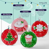 SpaLife Holiday Treats Facial Masks 12-Pack Assorted - Festive Christmas Skincare for Soothing and Nourishing - Gingerbread, Sundae, Cocoa & Eggnog