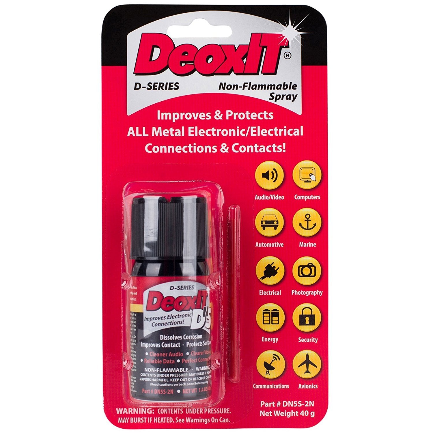 Caig Laboratories DN5S-2N Deoxit D5 Contact Cleaner and Deoxidizer Mini, 57ml Volume