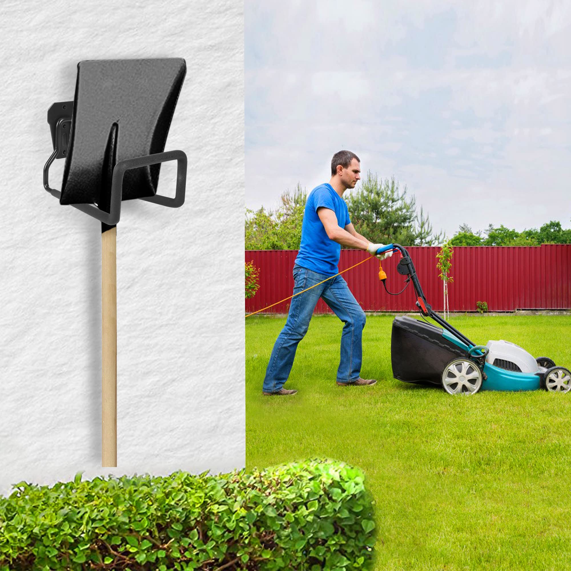PeoMev Metal Garden Hose Holder - Heavy Duty Hose Hanger Wall Mounted Water Hose Holder for Outside Yard, Sturdy Hose Reel Hose Hooks for Water Hose