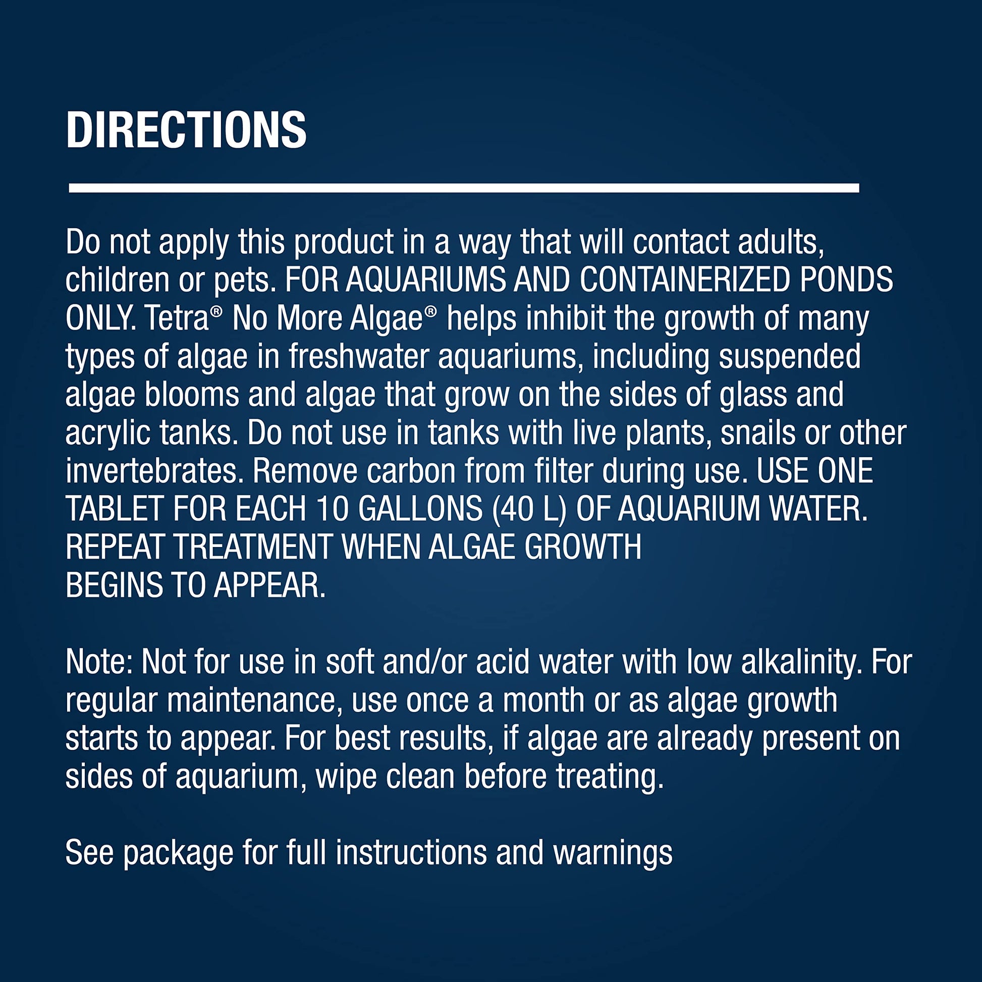 Tetra No More Algae Tablets, 8 tablets, Controls Algae in Aquariums