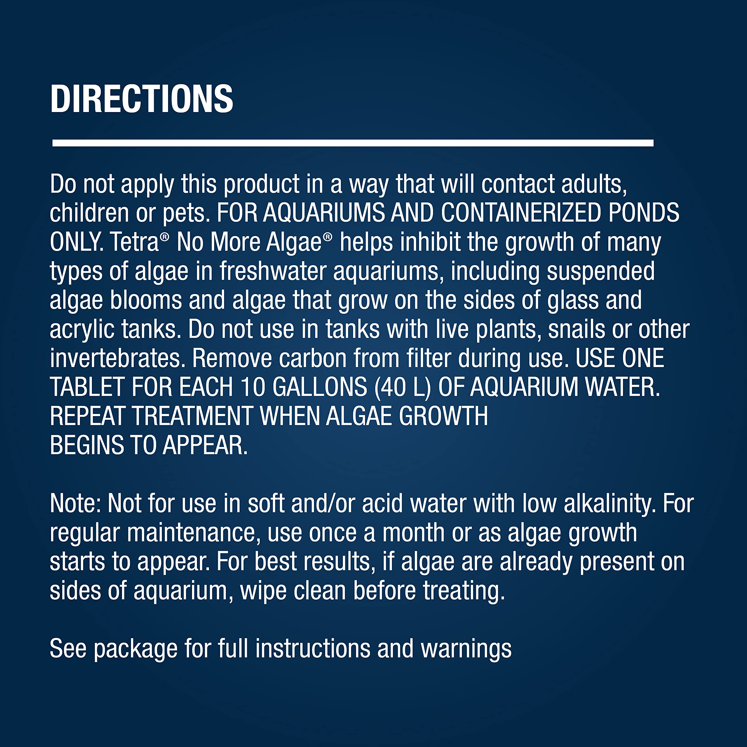 Tetra No More Algae Tablets, 8 tablets, Controls Algae in Aquariums