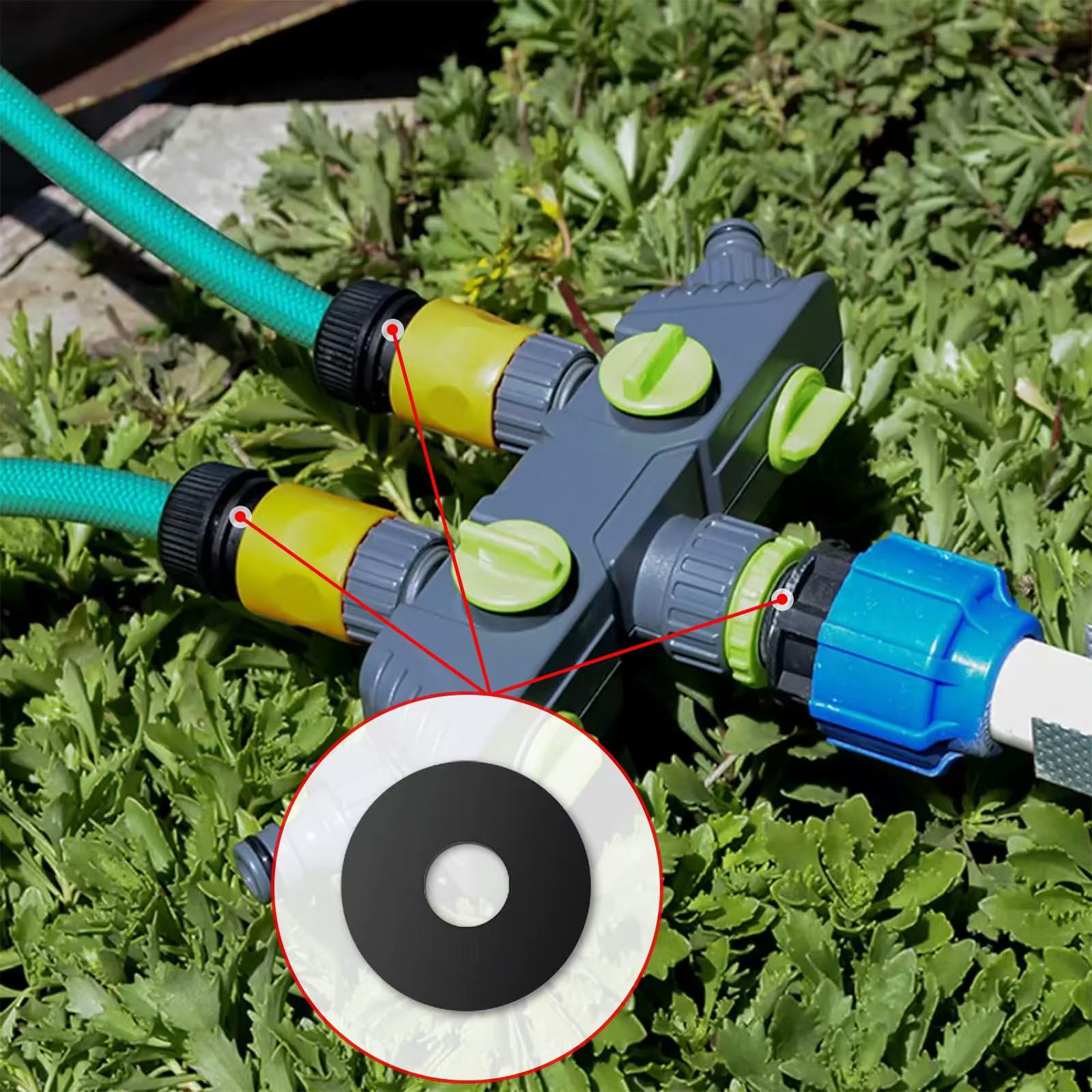 120Pcs Flat Rubber Washers Assortment Kit,16/18/20/25/30mm Black Washer,Vibration Absorbing Pads Sealing Rubber Washers for Faucets Garden Bolts Screws Hose Plumbing Shower Head- 5 Sizes