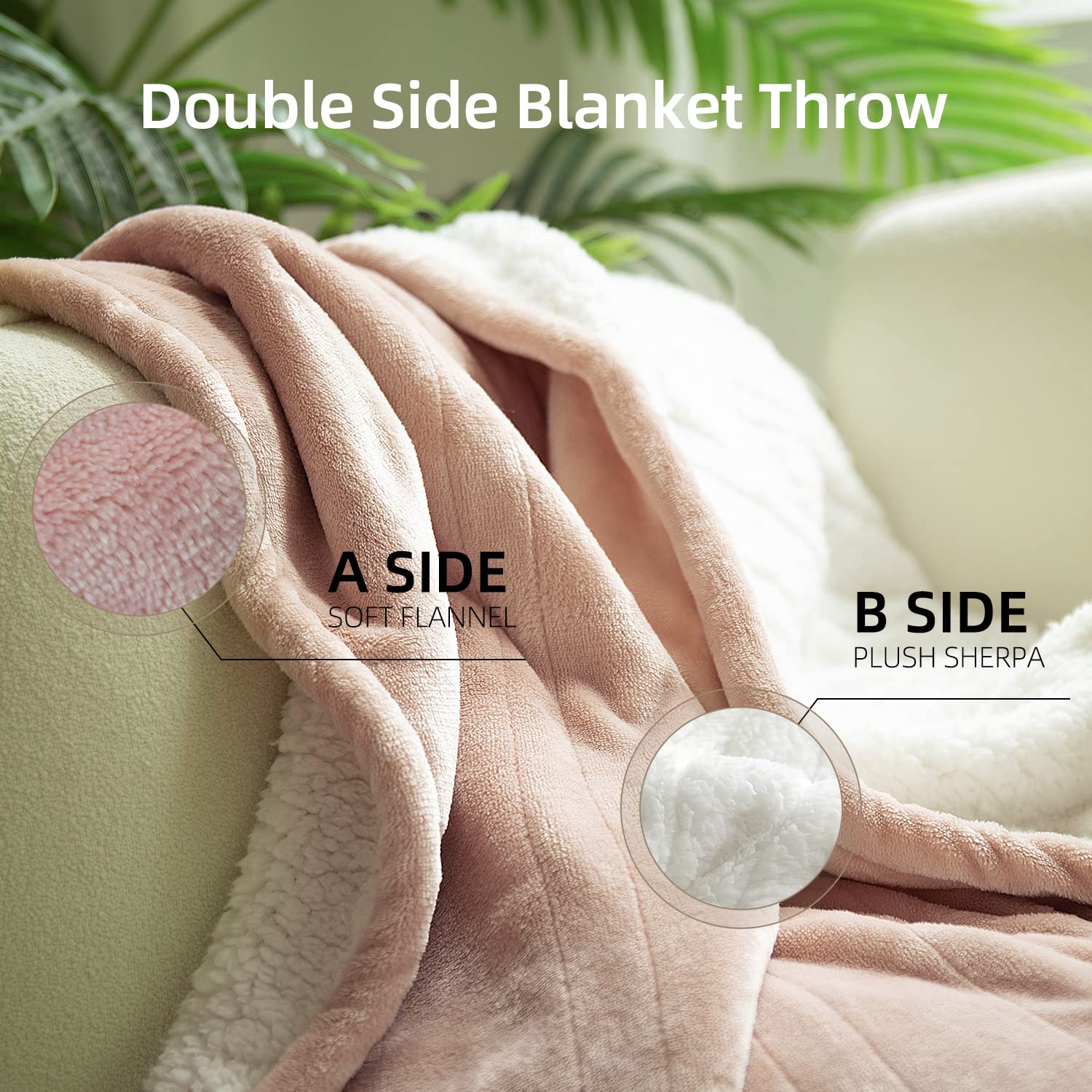 GOTCOZY Heated Blanket Electric Throw 50''X60''- Soft Silky Plush Electric Blanket with 4 Heating Level & 3 Hour Auto Off Heating Blanket, ETL Certified Machine Washable (Rose Dust)