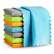 AIDEA Microfiber Glass Cleaning Cloth, 8PK, Premium Microfiber Glass and Window Cleaner, Lint Free Quickly Clean Windows, Glasses, Windshields, Mirrors, Stainless Steel, 12"x12"