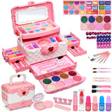 Kids Makeup Kit for Girl - Toys for Girls Washable Make Up for Little Girls,Non Toxic Toddlers Cosmetic Kits,Child Play Makeup Toys for Girls, Age 4-12 Year Old Children Gift