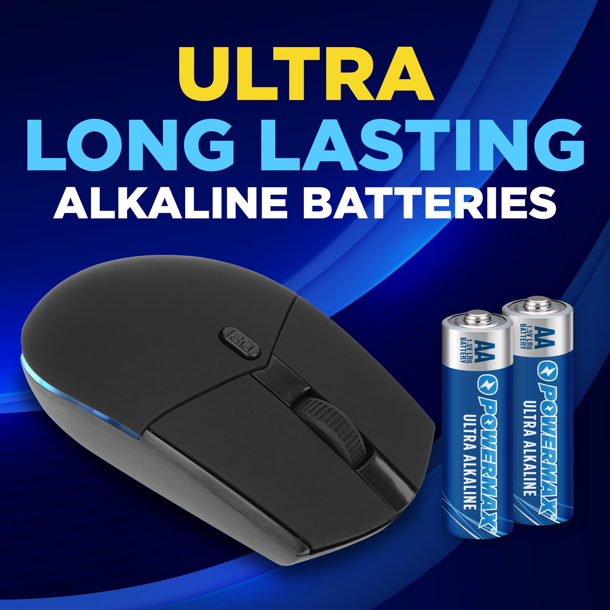 Powermax 24-Count Double AA Batteries, Ultra Long Lasting Alkaline Battery for Home and Office, 10-Year Shelf Life, Reclosable Packaging