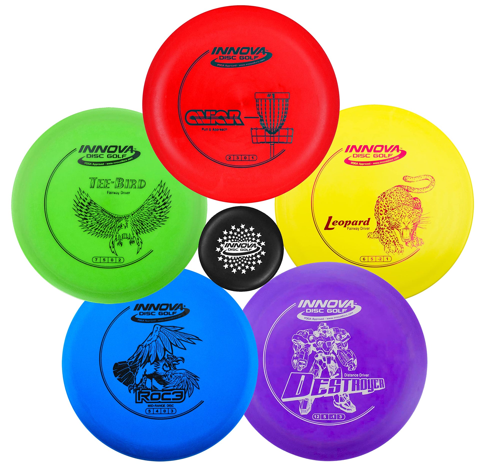 Innova Disc Golf Starter Set – Colors May Vary 160-180g – Disc Golf Putter, Disc Golf Driver, Mid-Range, Beginner Disc Golf Set