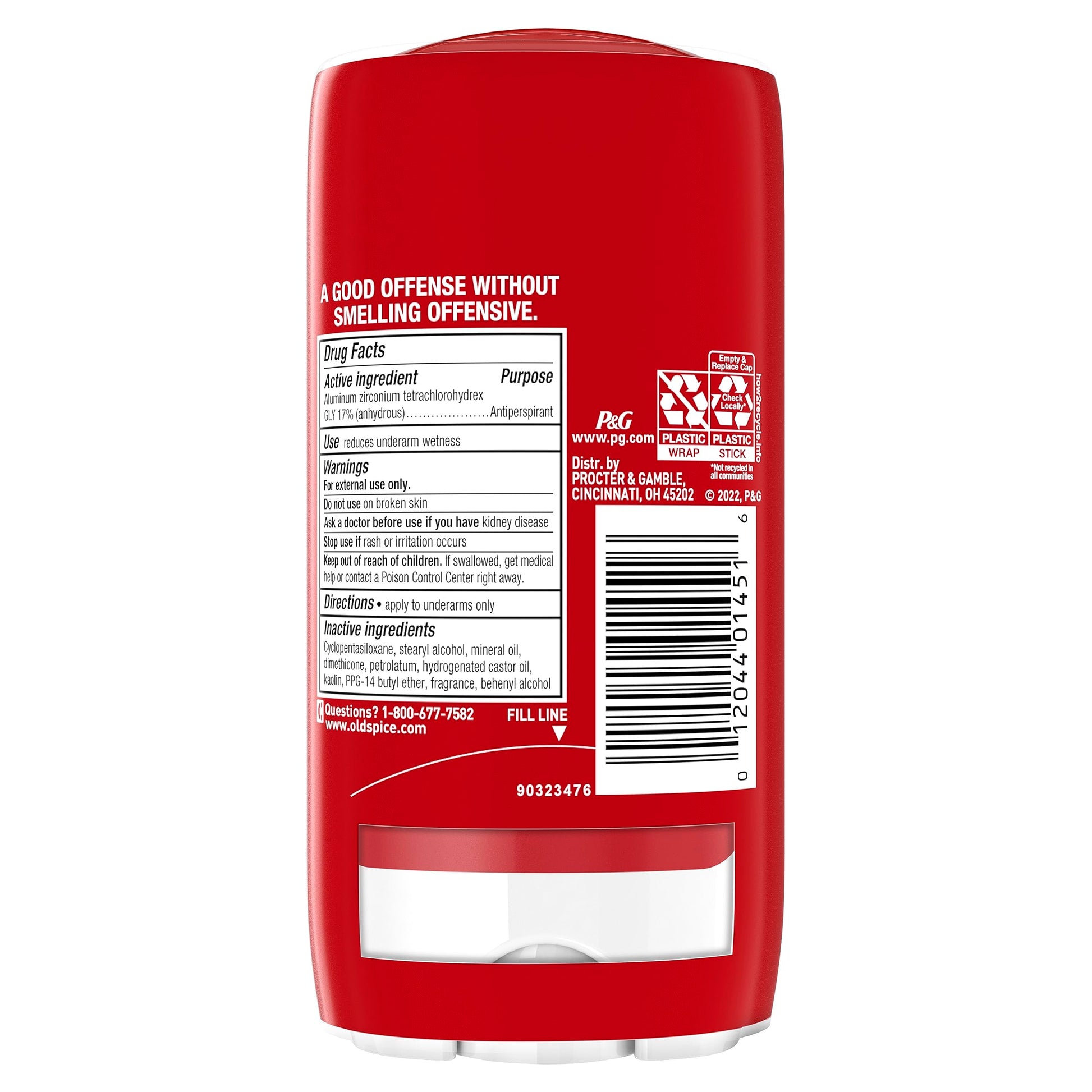 Old Spice Antiperspirant Deodorant For Men, High Endurance, 24/7 Sweat Defense & Odor Protection, 24/7 Freshness & Lasting Scent, Pure Sport Scent, 3.0 oz (Pack of 2)