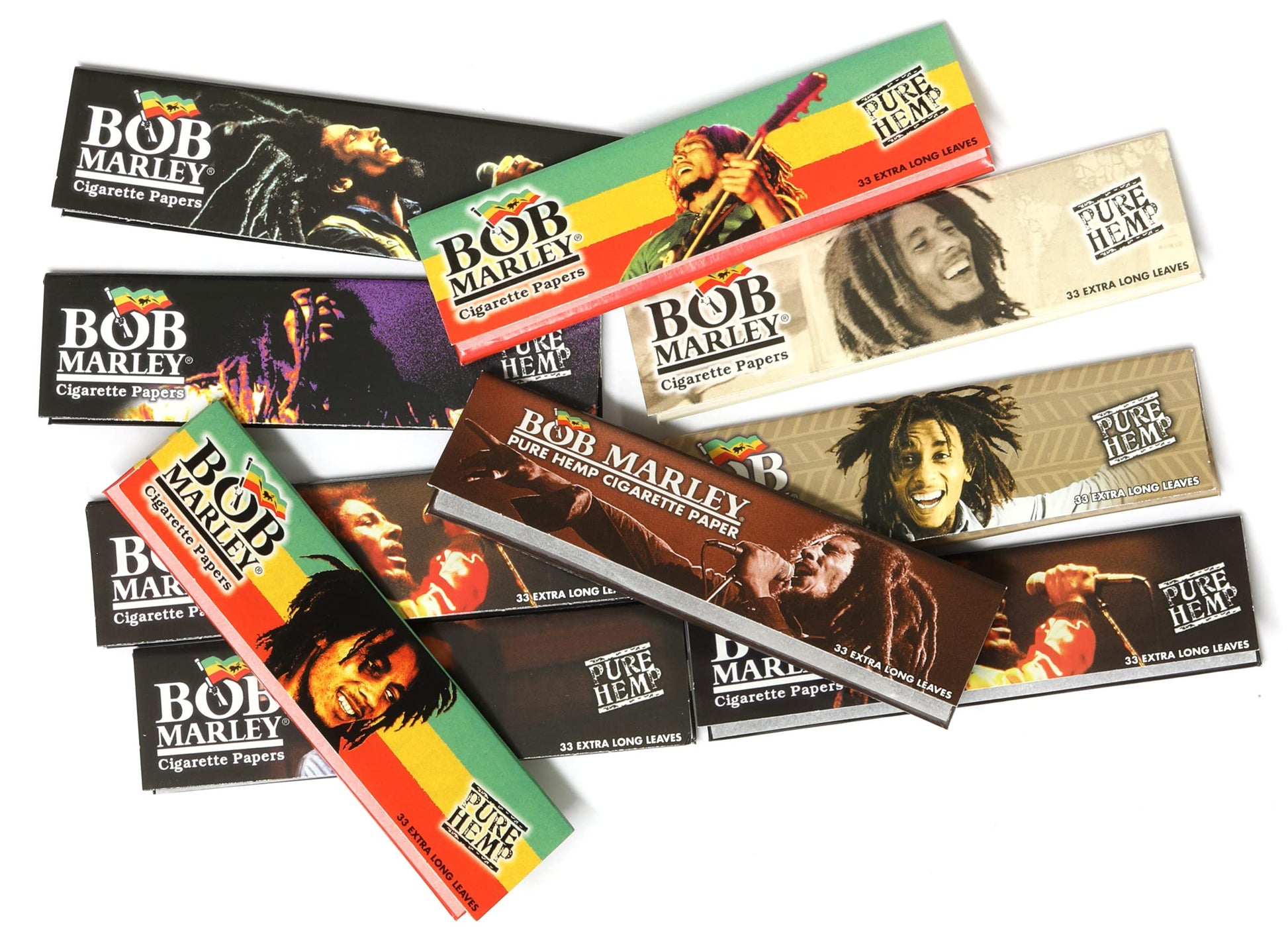 (10) Bob Marley King Rolling Paper 110mm Cigarette Smoking Paper