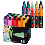 15 Posca Paint Markers, 8K Broad Coloring Markers with Broad Chisel Tips, Set of Acrylic Paint Pens for Art Supplies, Fabric Paint, Fabric Markers, Paint Pen, Art Markers