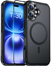 Temdan Designed for iPhone 16 Case Magnetic,[Compatible with Magsafe][Military Grade Drop Protection] Dropproof Heavy Duty Tough Rugged Shockproof Phone Case for iPhone 16 (6.1")-Black