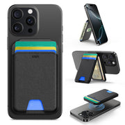 ESR Upgraded for MagSafe Wallet, 5 Card Holder, RFID Blocking, Magnetic Wallet for iPhone with Adjustable Stand, Slim for iPhone 17/16/15/14/13/12 Series, Not for 13/12 Mini, Vegan Leather, Black