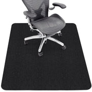 Sycoodeal Office Chair Mat for Hardwood Floor,Office Computer Gaming Chair Mat for Tile Floor,Large Floor Protector Rug,Anti-Slip,Easy to Clean,Pure Black(48"x36")