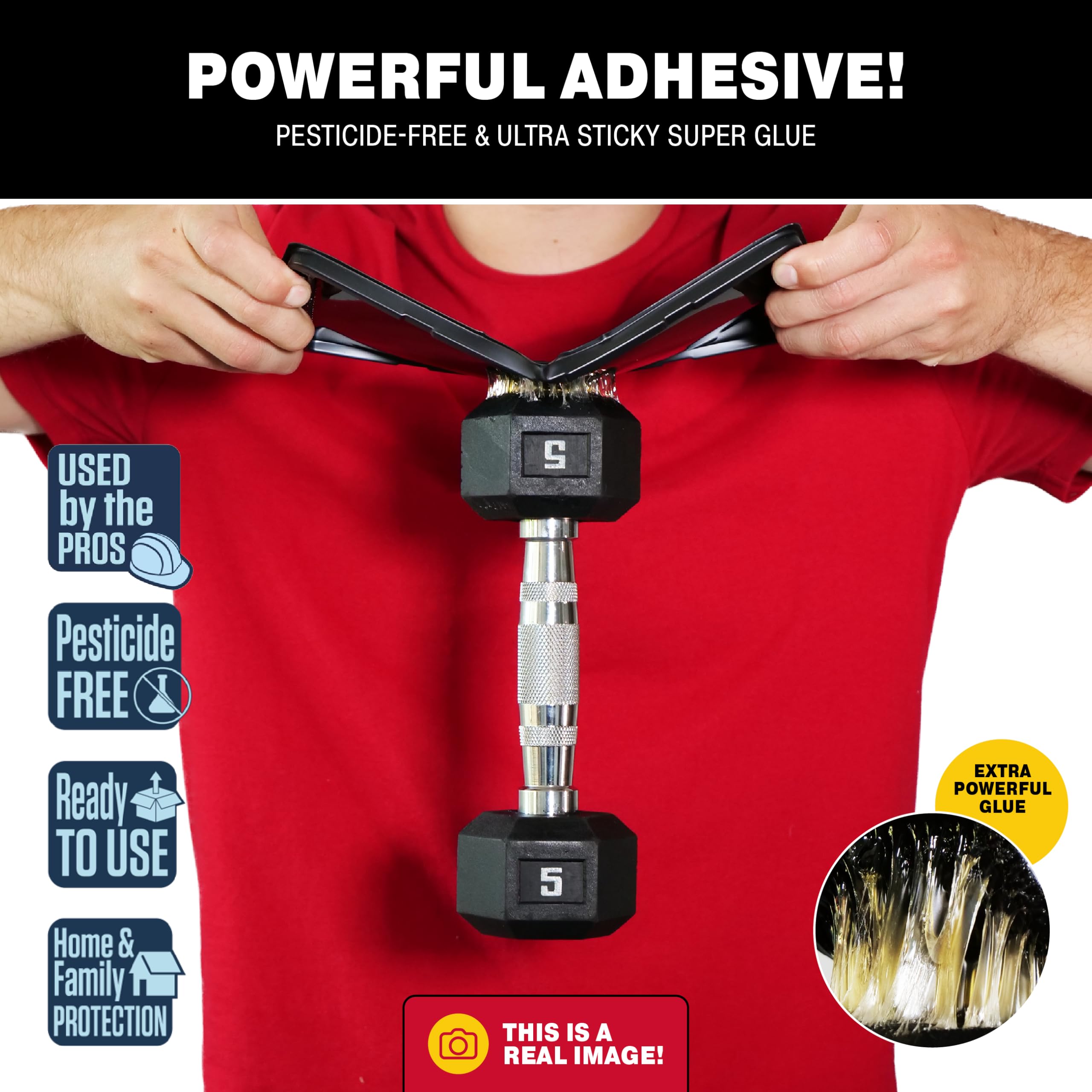 Catchmaster Rat, Snake and Mouse Traps 10Pk, Large Bulk Glue Rat Traps for Home, Adhesive Plastic Tray for Inside House, Snake, Mice, & Spider Catcher, Pest Control for House & Garage