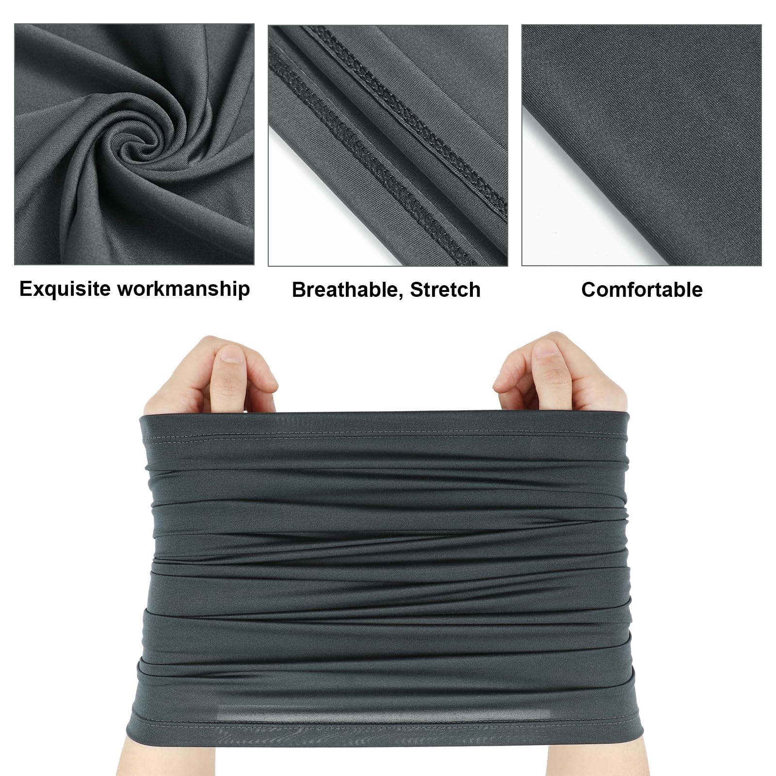 Geyoga 6 Pieces Summer UV Protection Cooling Neck Gaiter Face Clothing Neck Gaiter Mask Scarf Sunscreen Breathable Bandana(Classic Color)