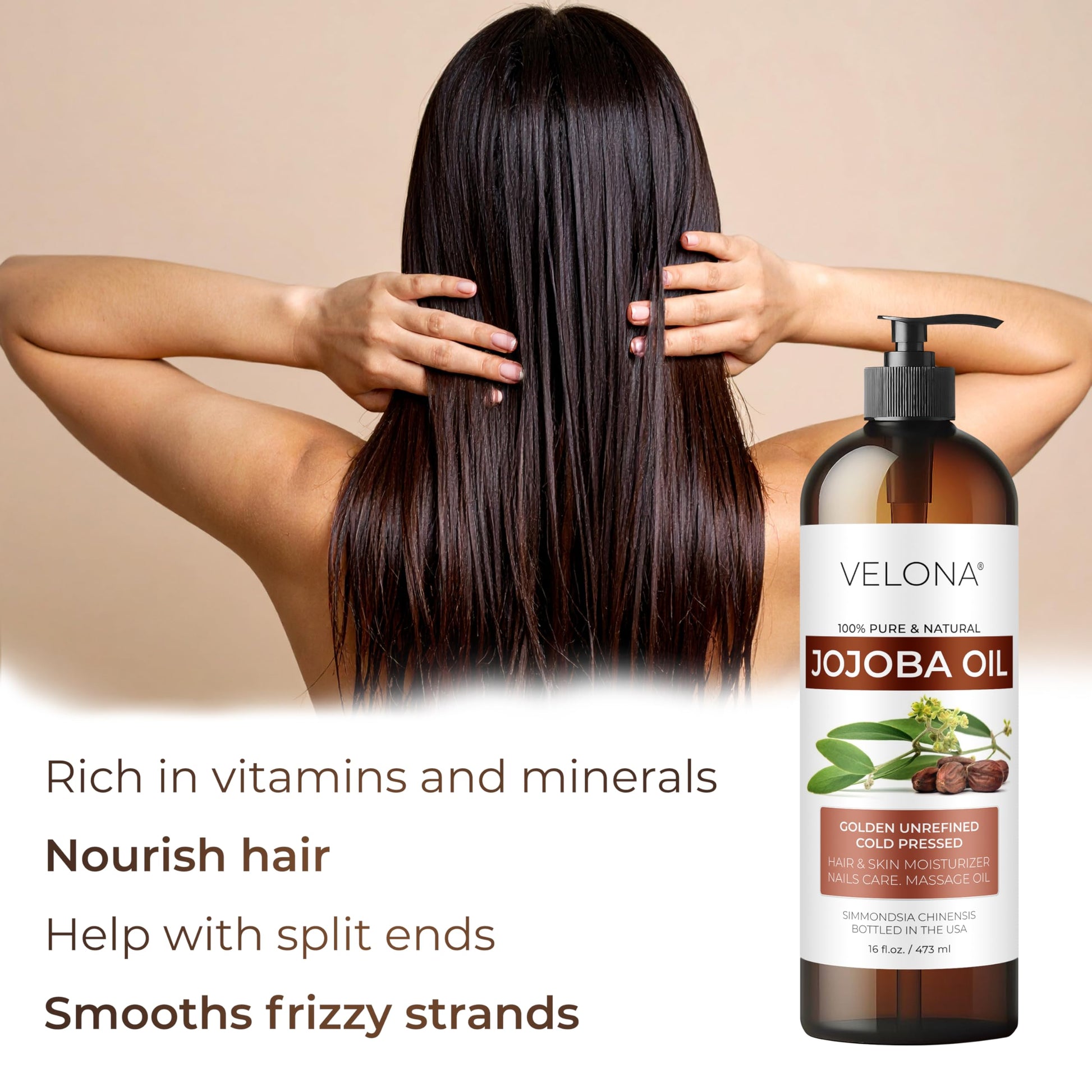 Jojoba Oil - 64 oz | 100% Pure and Natural | Golden, Unrefined, Cold Pressed, Hexane Free | Moisturizing Face, Hair, Body, Skin Care, Stretch Marks, Cuticles