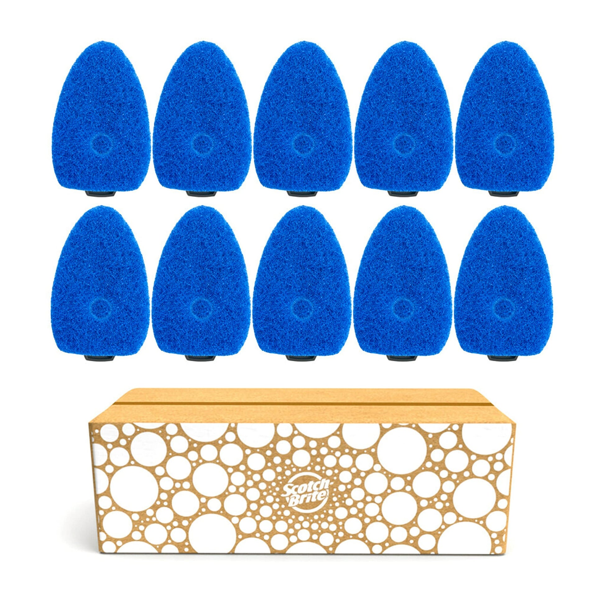 Scotch-Brite Non-Scratch Dishwand Sponge Refills, Dishwand Refills for Cleaning Kitchen, Bathroom, and Household, Non-Scratch Sponges Safe for Non-Stick Cookware, 10 Dishwand Refills