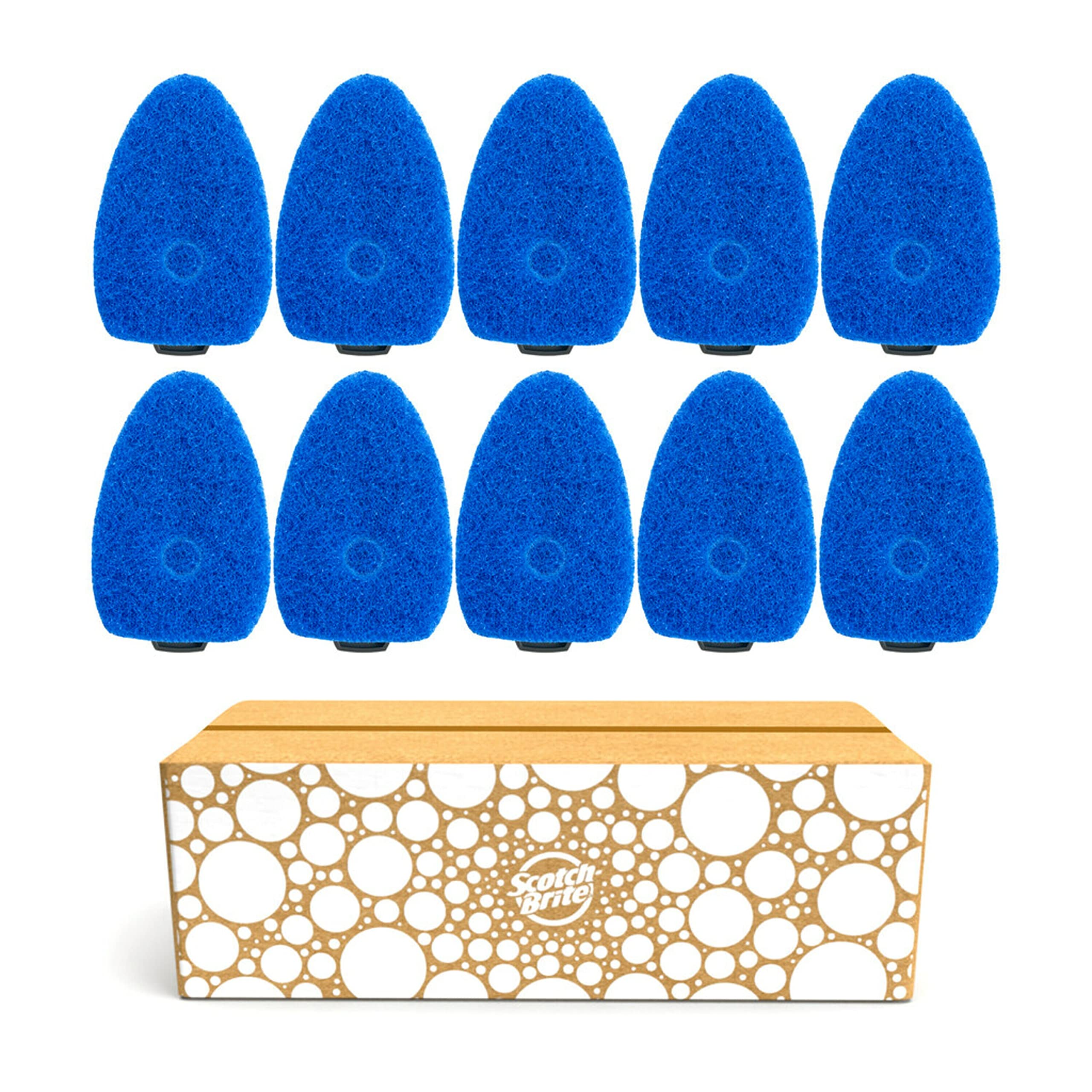 Scotch-Brite Non-Scratch Dishwand Sponge Refills, Dishwand Refills for Cleaning Kitchen, Bathroom, and Household, Non-Scratch Sponges Safe for Non-Stick Cookware, 10 Dishwand Refills