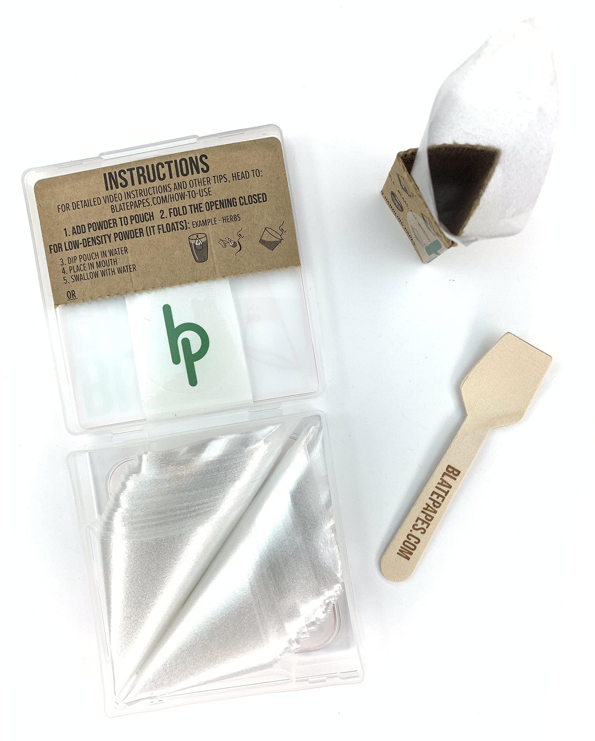 Blate Papes Gel Film Pouches, 120 Count | Edible Films for Taking Herbs and Supplements