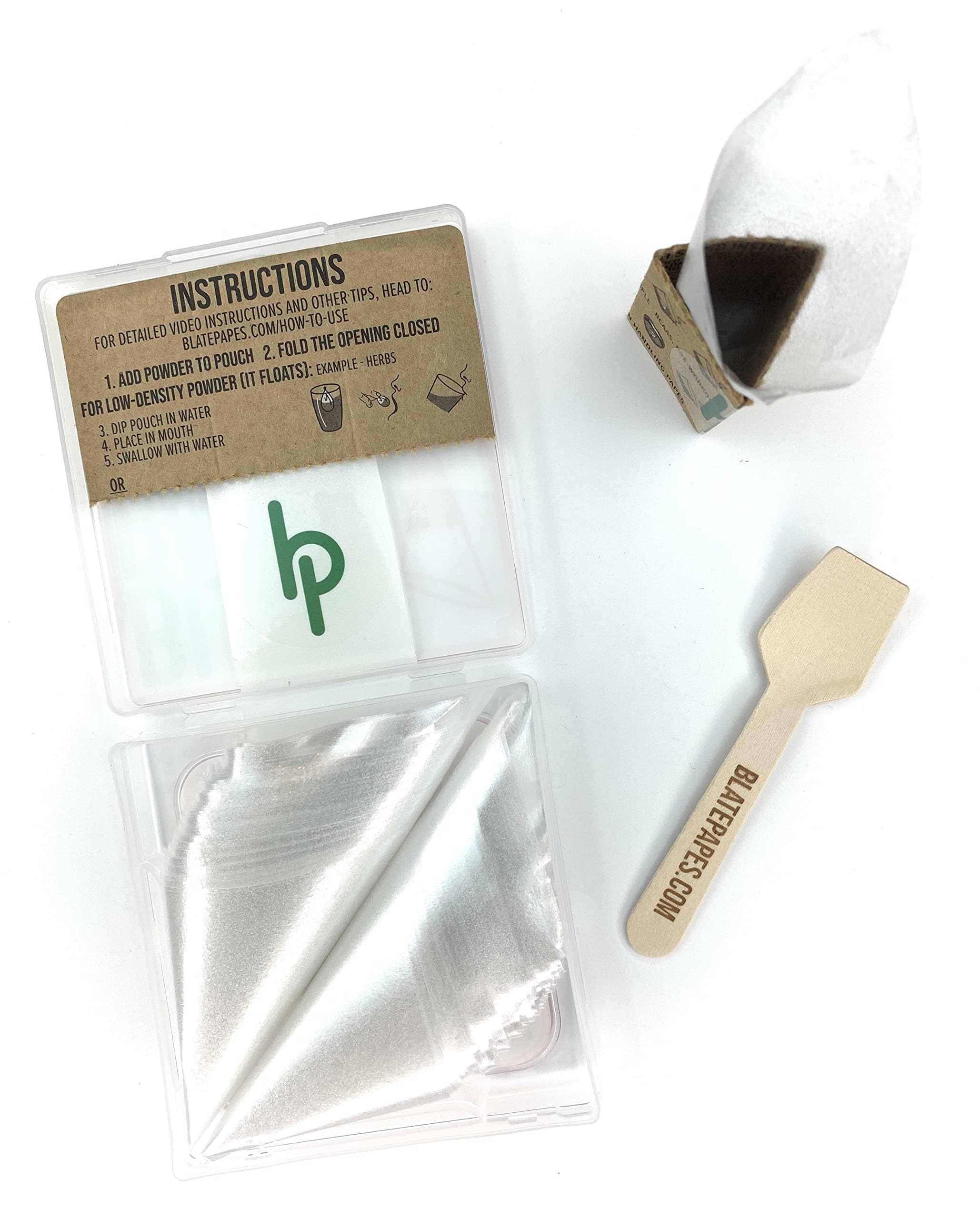 Blate Papes Gel Film Pouches, 120 Count | Edible Films for Taking Herbs and Supplements