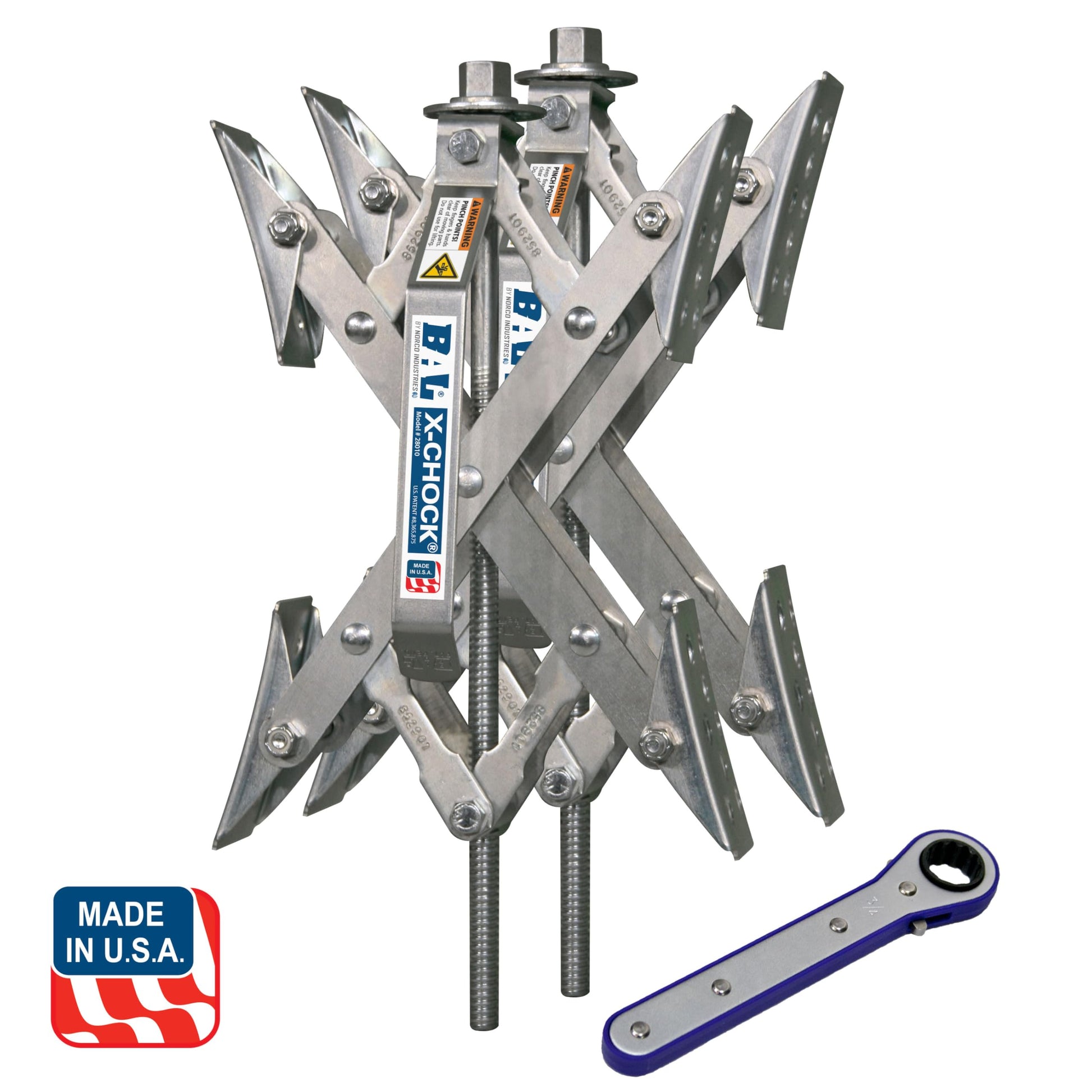 X-Chock Wheel Stabilizer - Pair - One Handle - 28012